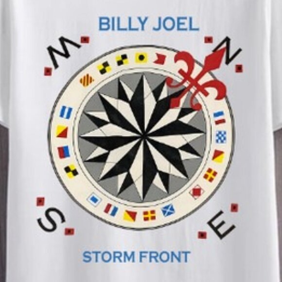 Billy Joel Storm Front 1989 Tour Rock Band Music Fan Graphic Streetwear T-Shirt - Picture 2 of 5